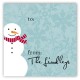 The Coolest Snowman Gift Tag