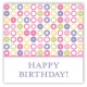 Turning Four Soft Pastels Square Sticker
