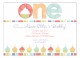 Pastel Colors Turning One Invitation