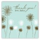 Turquoise Flowers Square Sticker