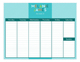 Turquoise Stripes Calendar Pad