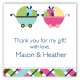 Twin Carriage Gifts Square Sticker