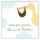 Twin Stork in the Sky Gift Tag